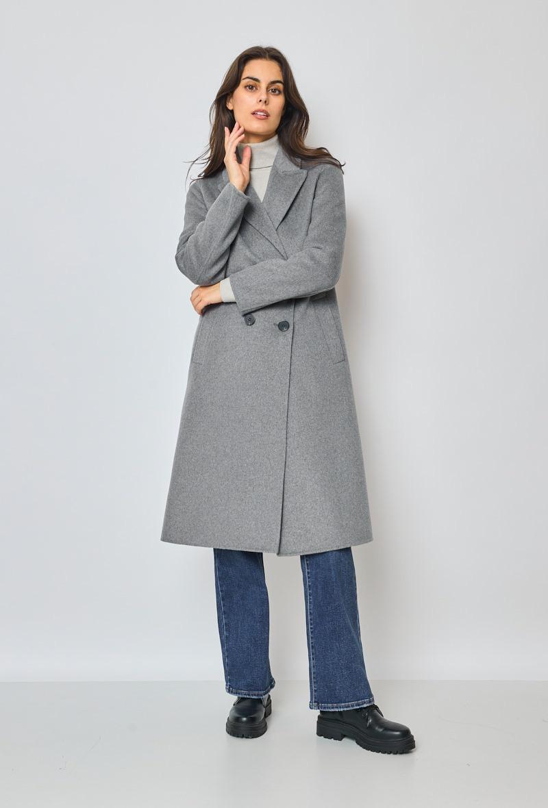 Manteau en laine double boutonnage