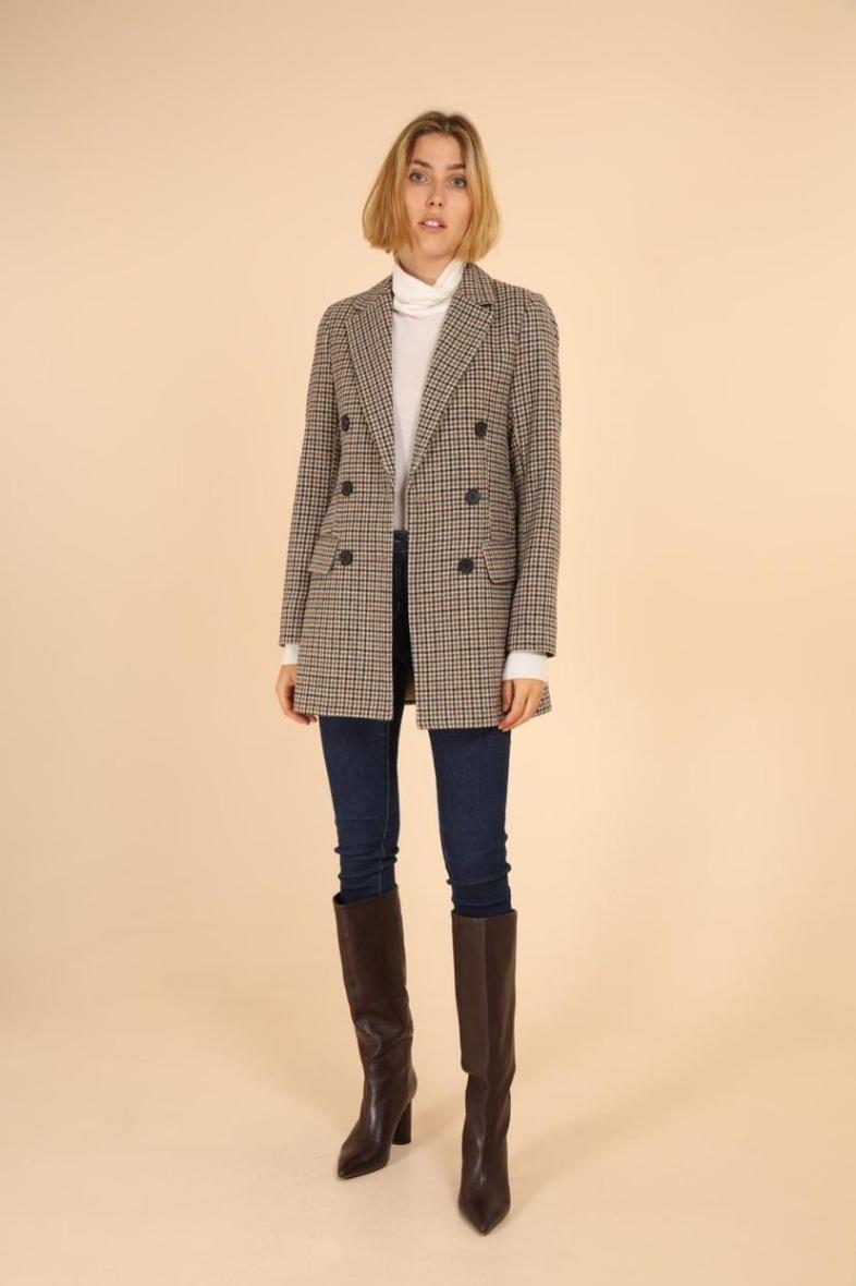 Blazer à carreaux