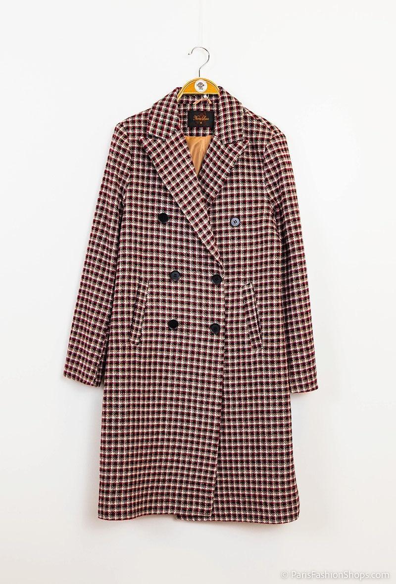 Manteau à carreaux