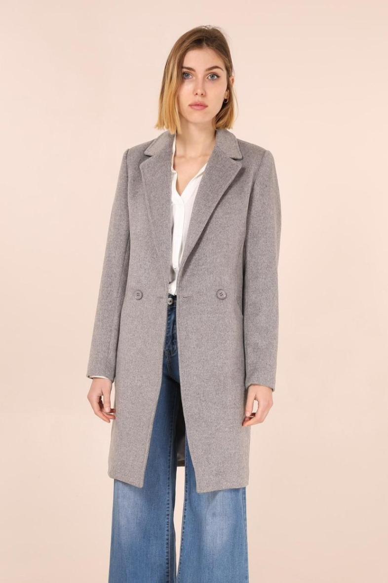 Manteau élégant en laine mélangée