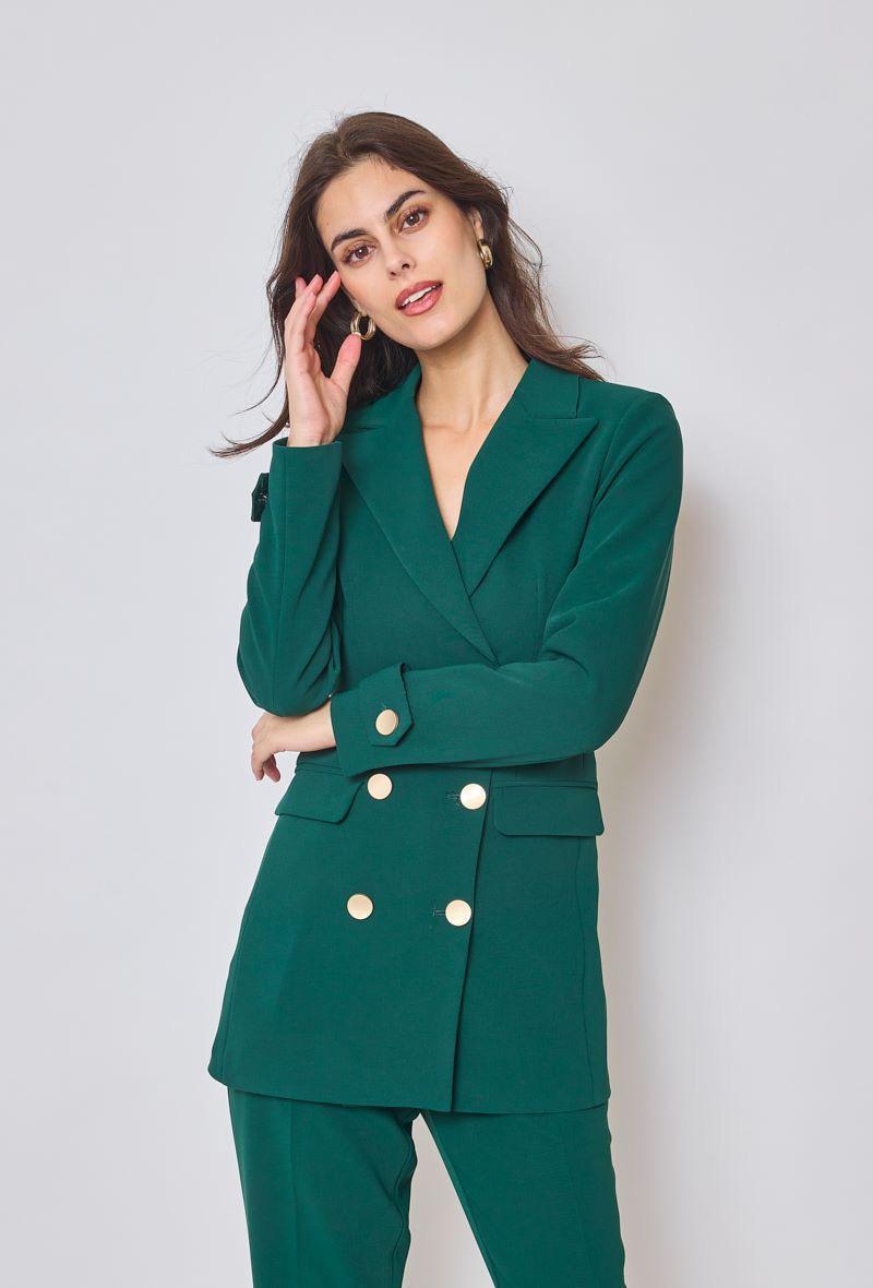 Vestes croisée à six boutons dorés