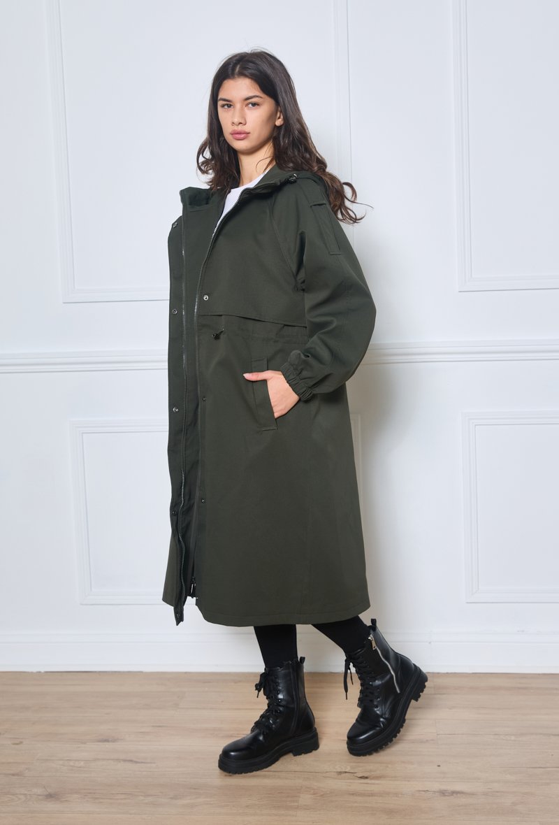 Trenchcoat à capuche