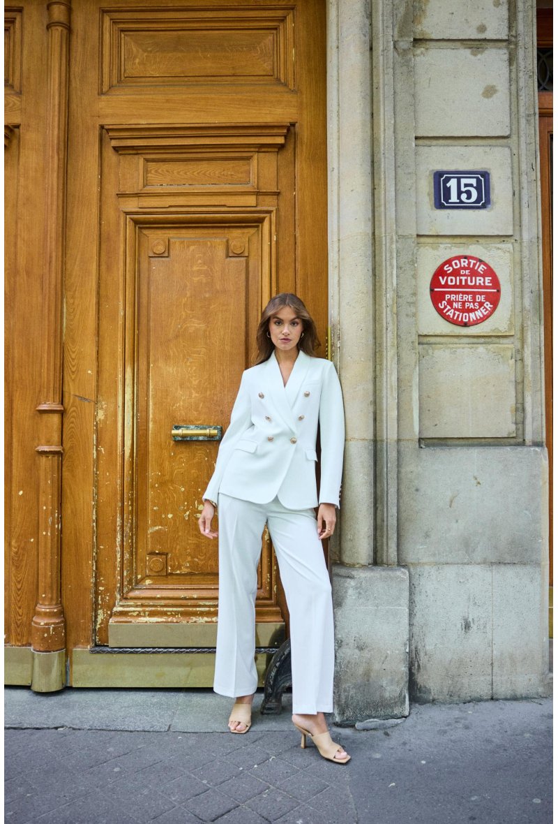 Veste croisée avec boutons dorés