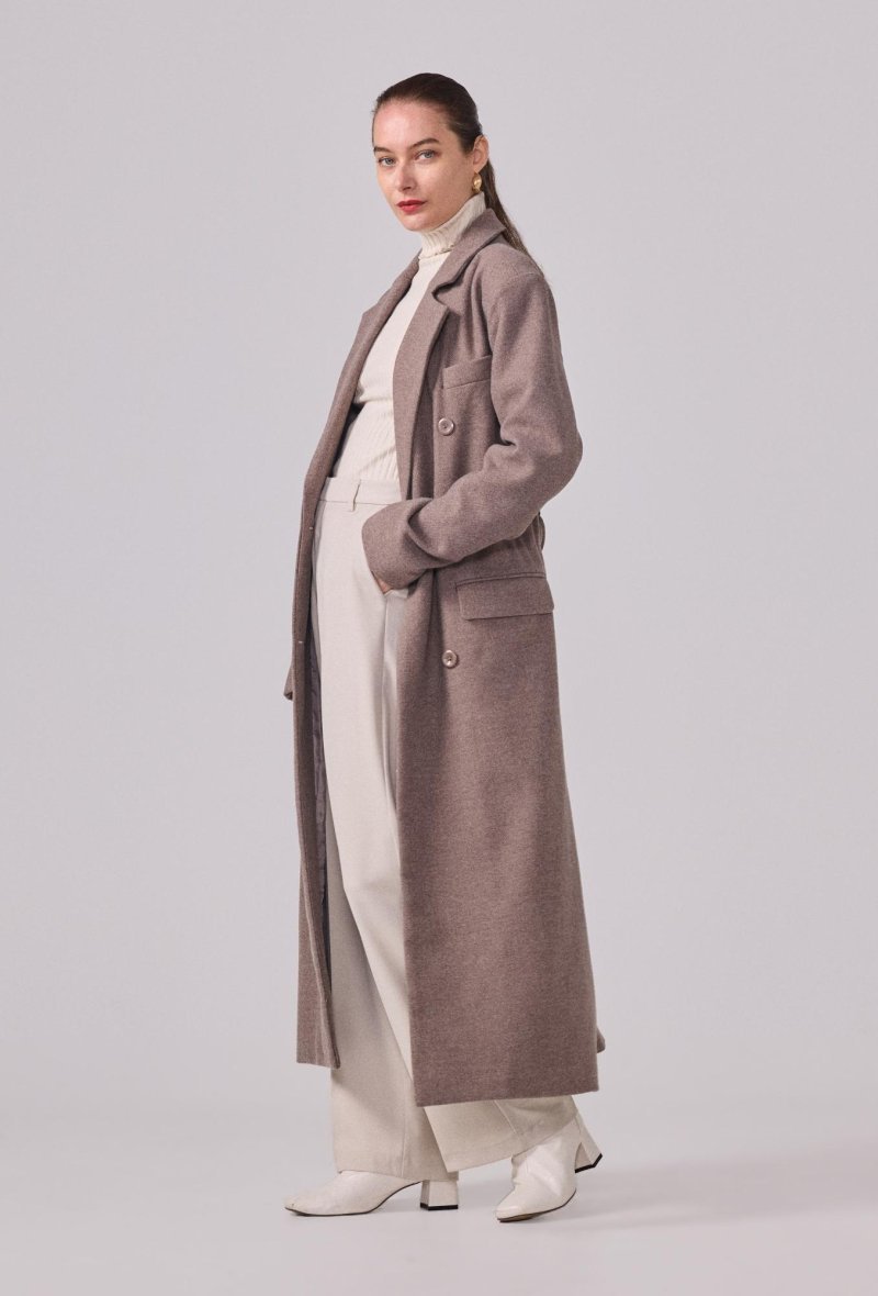 Manteau structuré avec ceinture