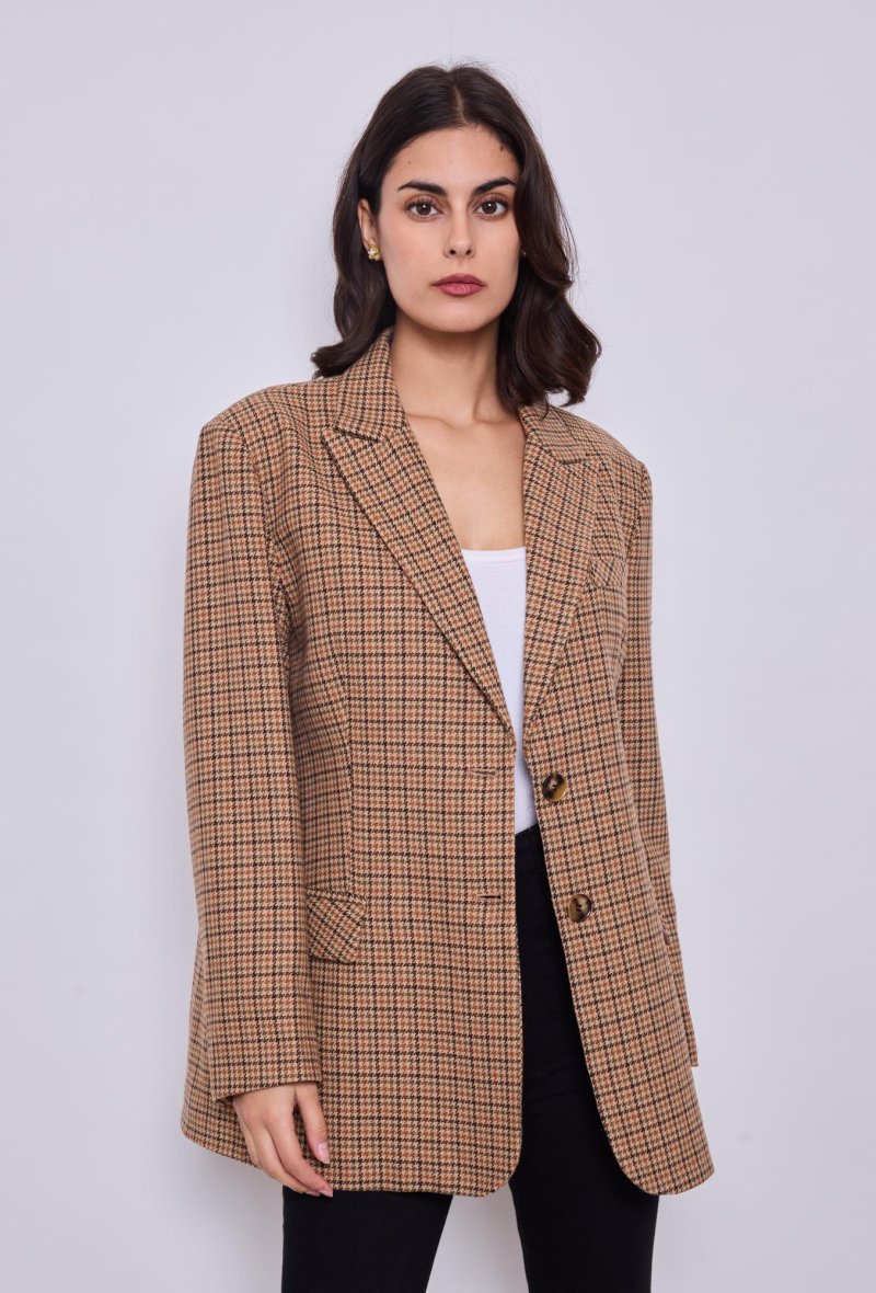 Veste oversize à carreaux