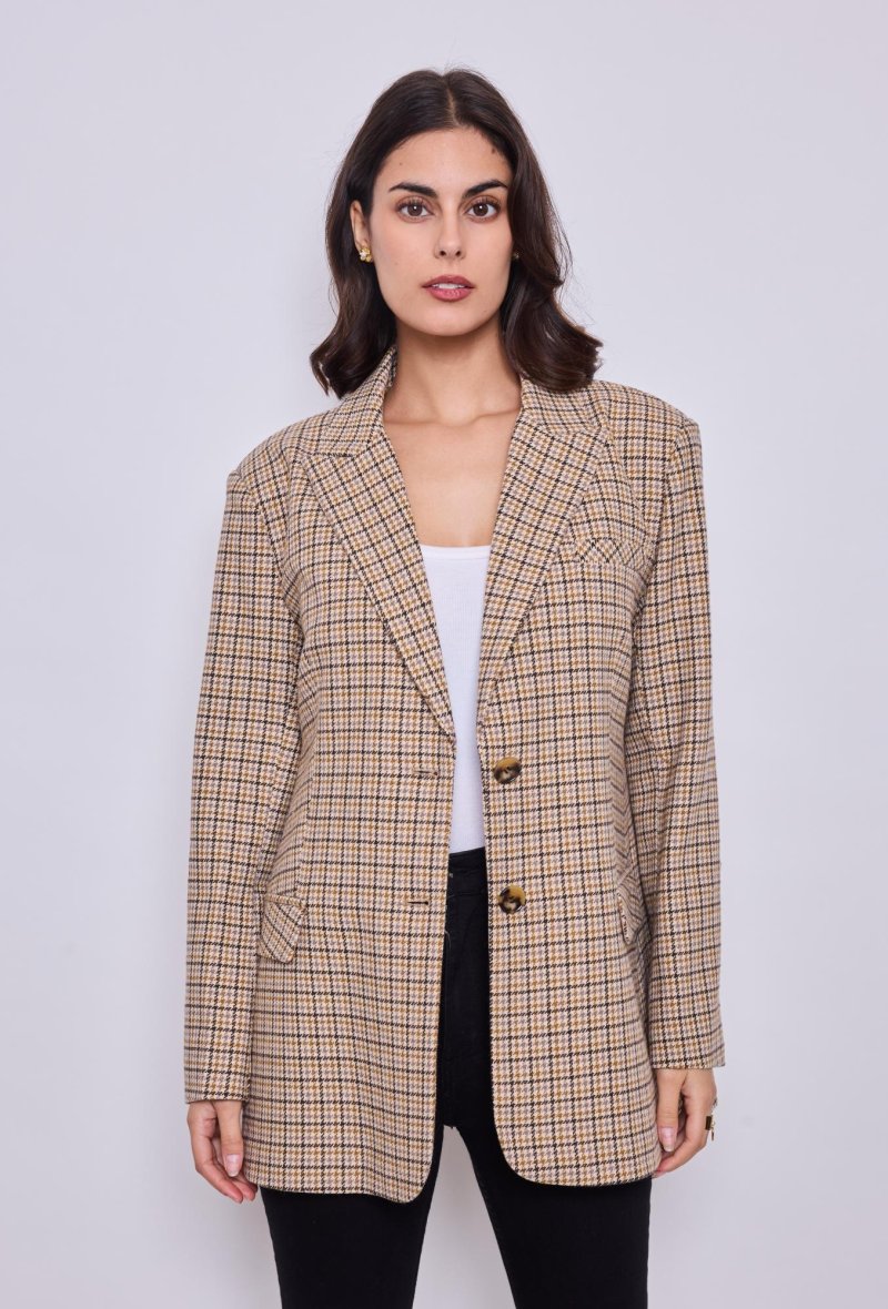 Veste oversize à carreaux
