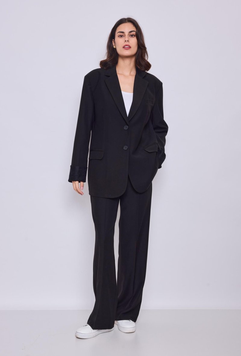 Veste oversize avec details dentelle