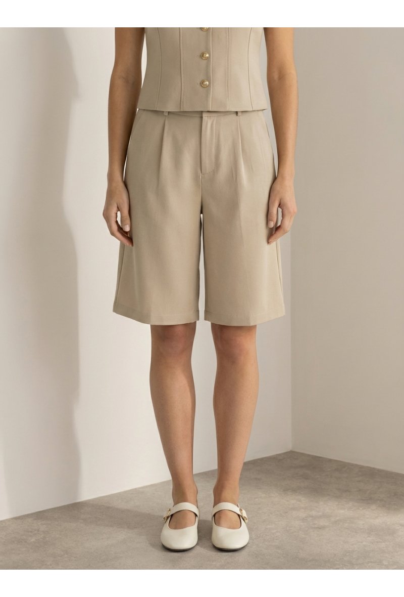 Bermuda tailleur - Taupe