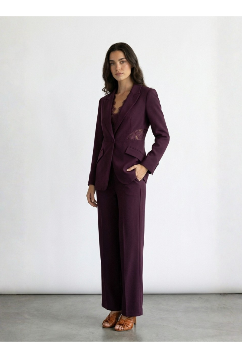 Veste en dentelle - Bordeaux